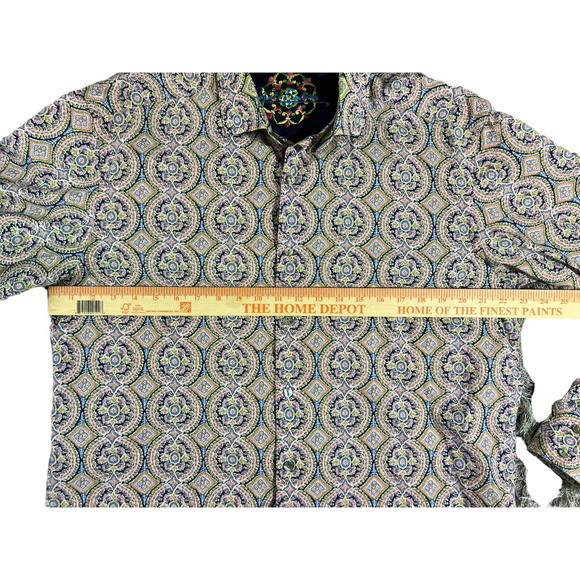 Robert‎ Graham Classic Paisley Pink Mens Long Sleeve Size Large - Picture 3 of 8
